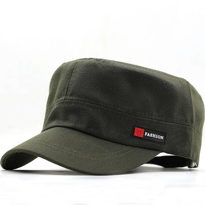 Retro Flat Cap Men's Military Cap Spring And Summer Solid Color Cap Travel And Leisure Sun Hat Outdoor Mountaineering Hat