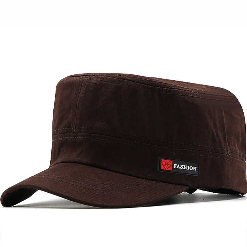 Retro Flat Cap Men's Military Cap Spring And Summer Solid Color Cap Travel And Leisure Sun Hat Outdoor Mountaineering Hat