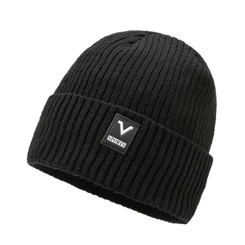 Winter Warm Thickened Knitted Cap Men And Women New Outdoor Cold Woolen Cap Ear Protection Cycling Anti-Cold Cap