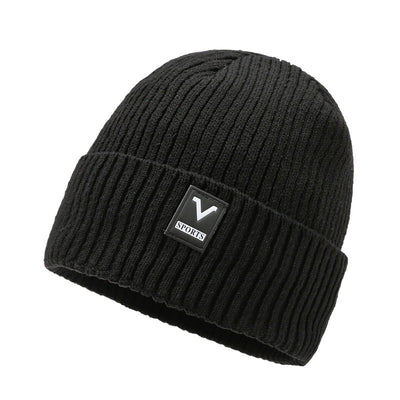 Winter Warm Thickened Knitted Cap Men And Women New Outdoor Cold Woolen Cap Ear Protection Cycling Anti-Cold Cap