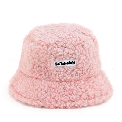 Hat Female Autumn And Winter Warm Lambswool Fishing Cap Korean Fashion Plush Cap New Fashion Letter Cap