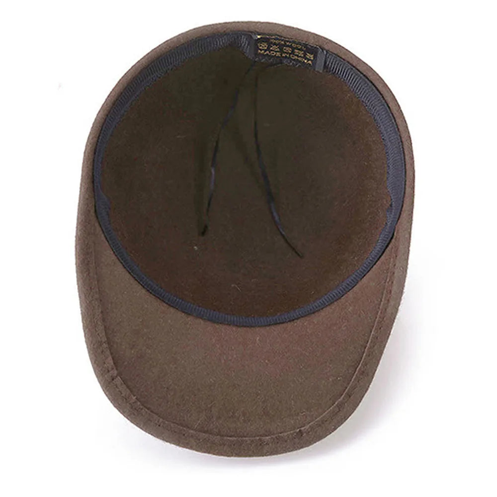 Wool Cap Solid Color Winter Baseball Cap for Men Women Visor Unisex Premium Baseball Cap Hat Outdoor Adjustable