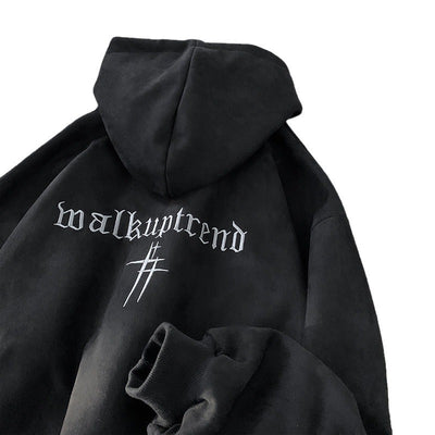 Suede hoodie